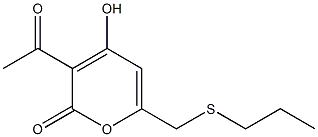 3-Acetyl-4-hydroxy-6-propylthiomethyl-2H-pyran-2-one