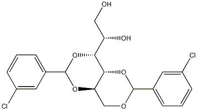 3-O,5-O:4-O,6-O-Bis(3-chlorobenzylidene)-D-glucitol Structure