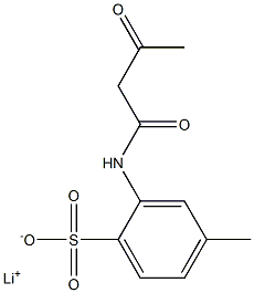 2-(Acetoacetylamino)-4-methylbenzenesulfonic acid lithium salt Struktur