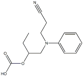 Carbonic acid 2-[N-(2-cyanoethyl)anilino]ethyl=ethyl ester Structure