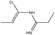 N-(1-クロロ-1-プロペニル)プロパンイミドアミド 化学構造式