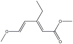 (2E,4E)-3-Ethyl-5-methoxy-2,4-pentadienoic acid methyl ester Struktur