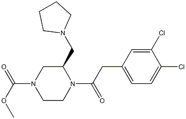 (3R)-4-[(3,4-Dichlorophenyl)acetyl]-3-(pyrrolidin-1-ylmethyl)piperazine-1-carboxylic acid methyl ester
