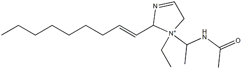 1-[1-(Acetylamino)ethyl]-1-ethyl-2-(1-nonenyl)-3-imidazoline-1-ium Structure