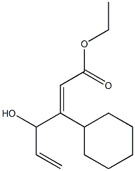 (E)-3-(1-Hydroxyallyl)-3-cyclohexylpropenoic acid ethyl ester Structure
