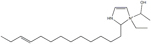 1-Ethyl-1-(1-hydroxyethyl)-2-(10-tridecenyl)-4-imidazoline-1-ium Struktur