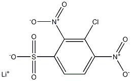 3-Chloro-2,4-dinitrobenzenesulfonic acid lithium salt Structure