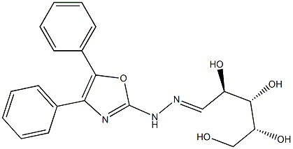 D-Arabinose (4,5-diphenyloxazol-2-yl)hydrazone Struktur