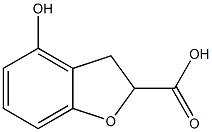 4-Hydroxy-2,3-dihydrobenzofuran-2-carboxylic acid Structure