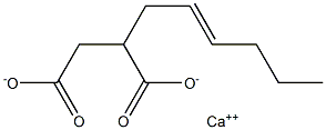 2-(2-Hexenyl)succinic acid calcium salt Structure