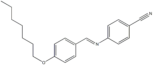 4-[4-(Heptyloxy)benzylideneamino]benzonitrile Struktur