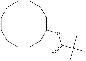 シクロドデカノール2,2-ジメチルプロパノアート 化学構造式