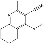 5,6,7,8-Tetrahydro-2-methyl-4-(dimethylamino)quinoline-3-carbonitrile Struktur