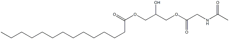 1-[(N-Acetylglycyl)oxy]-2,3-propanediol 3-tetradecanoate Struktur