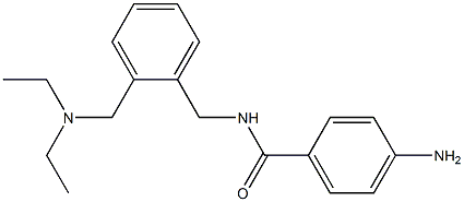 p-アミノ-N-[o-[(ジエチルアミノ)メチル]ベンジル]ベンズアミド 化学構造式