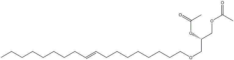 [S,(+)]-1-O,2-O-Diacetyl-3-O-[(E)-9-octadecenyl]-L-glycerol Structure
