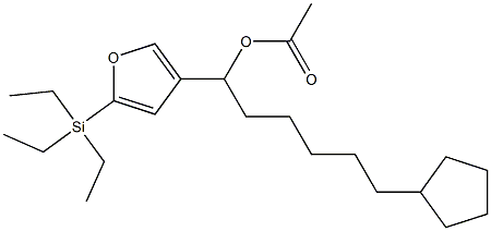 Acetic acid 1-[5-(triethylsilyl)-3-furyl]-6-cyclopentylhexyl ester|