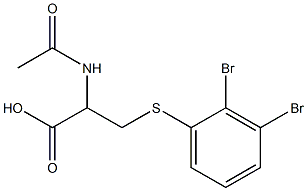 2-Acetylamino-3-(2,3-dibromophenylthio)propionic acid 结构式