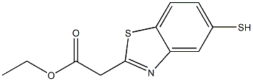 5-メルカプトベンゾチアゾール-2-酢酸エチル 化学構造式