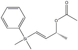 Acetic acid [(R,E)-1-(phenyldimethylsilyl)-1-buten-3-yl] ester Structure