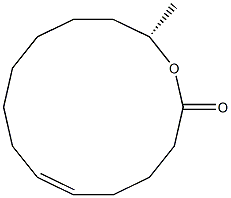 (5Z,13S)-13-Hydroxy-5-tetradecenoic acid lactone 结构式