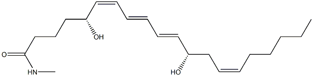 (5R,6Z,8E,10E,12S,14Z)-5,12-Dihydroxy-N-methyl-6,8,10,14-icosatetrenamide Structure