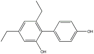 4,6-Diethyl-1,1'-biphenyl-2,4'-diol Struktur
