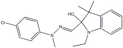 2-[2-(p-Chlorophenyl)-2-methylhydrazonomethyl]-1-ethyl-3,3-dimethylindolin-2-ol