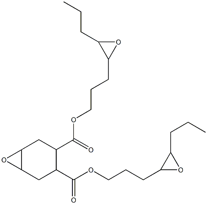 7-Oxabicyclo[4.1.0]heptane-3,4-dicarboxylic acid bis(4,5-epoxyoctan-1-yl) ester Struktur