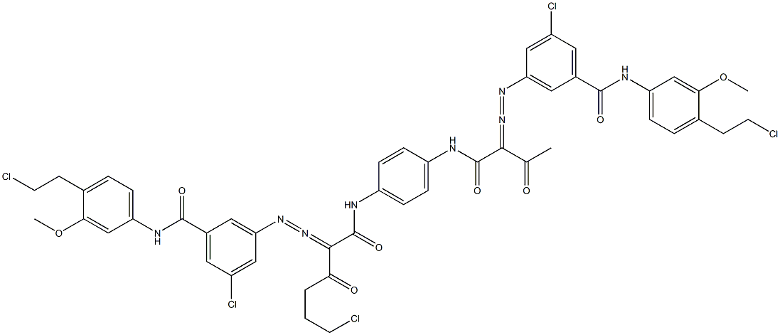  3,3'-[2-(2-Chloroethyl)-1,4-phenylenebis[iminocarbonyl(acetylmethylene)azo]]bis[N-[4-(2-chloroethyl)-3-methoxyphenyl]-5-chlorobenzamide]