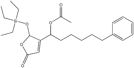Acetic acid 1-[[2,5-dihydro-5-oxo-2-(triethylsiloxy)furan]-3-yl]-6-phenylhexyl ester Struktur