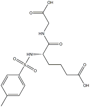 [S,(-)]-5-[(Carboxymethyl)carbamoyl]-5-(p-tolylsulfonylamino)valeric acid Struktur