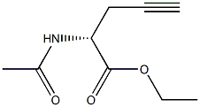 [R,(+)]-2-Acetylamino-4-pentynoic acid ethyl ester Structure