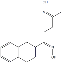 1-[(1,2,3,4-Tetrahydronaphthalen)-2-yl]pentane-1,4-dione dioxime Struktur