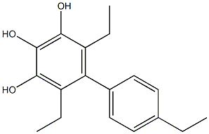 4,6-Diethyl-5-(4-ethylphenyl)benzene-1,2,3-triol Struktur