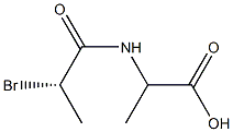 (S)-2-[(2-Bromo-1-oxopropyl)amino]propanoic acid Struktur