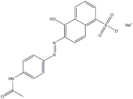 6-(p-Acetylaminophenylazo)-5-hydroxy-1-naphthalenesulfonic acid sodium salt Struktur
