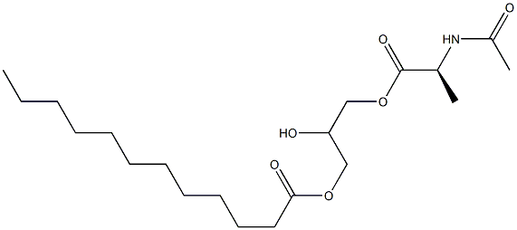 1-[(N-Acetyl-L-alanyl)oxy]-2,3-propanediol 3-dodecanoate Struktur