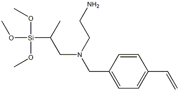 N-(p-Vinylbenzyl)-N-[2-(trimethoxysilyl)propyl]ethylenediamine Structure