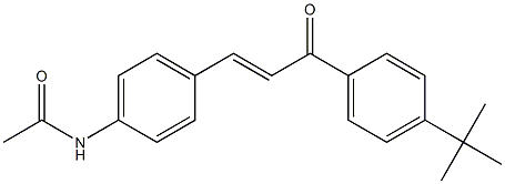 4-Acetylamino-4'-tert-butyl-trans-chalcone 结构式