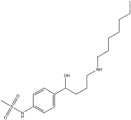 4-Heptylamino-1-(4-methylsulfonylaminophenyl)-1-butanol