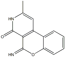 5-イミノ-2-メチル-5H-[1]ベンゾピラノ[3,4-c]ピリジン-4(3H)-オン 化学構造式