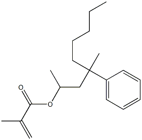 メタクリル酸1,3-ジメチル-3-フェニルオクチル 化学構造式