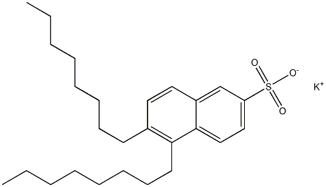 5,6-Dioctyl-2-naphthalenesulfonic acid potassium salt Structure