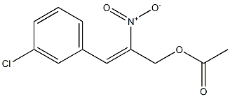Acetic acid 2-nitro-3-[3-chlorophenyl]-2-propenyl ester Structure