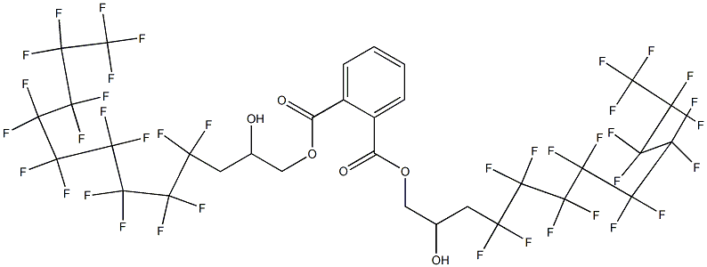 Phthalic acid di[3-(nonadecafluorononyl)-2-hydroxypropyl] ester Structure