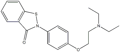 2-[4-[2-(Diethylamino)ethoxy]phenyl]-1,2-benzisothiazol-3(2H)-one Struktur