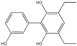 3,5-Diethyl-1,1'-biphenyl-2,3',6-triol Struktur