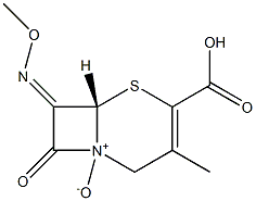7-[(Z)-メトキシイミノ]-3-メチル-4-カルボキシセファム-3-エン1-オキシド 化学構造式