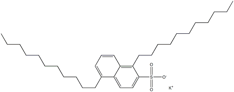 1,5-Diundecyl-2-naphthalenesulfonic acid potassium salt Structure